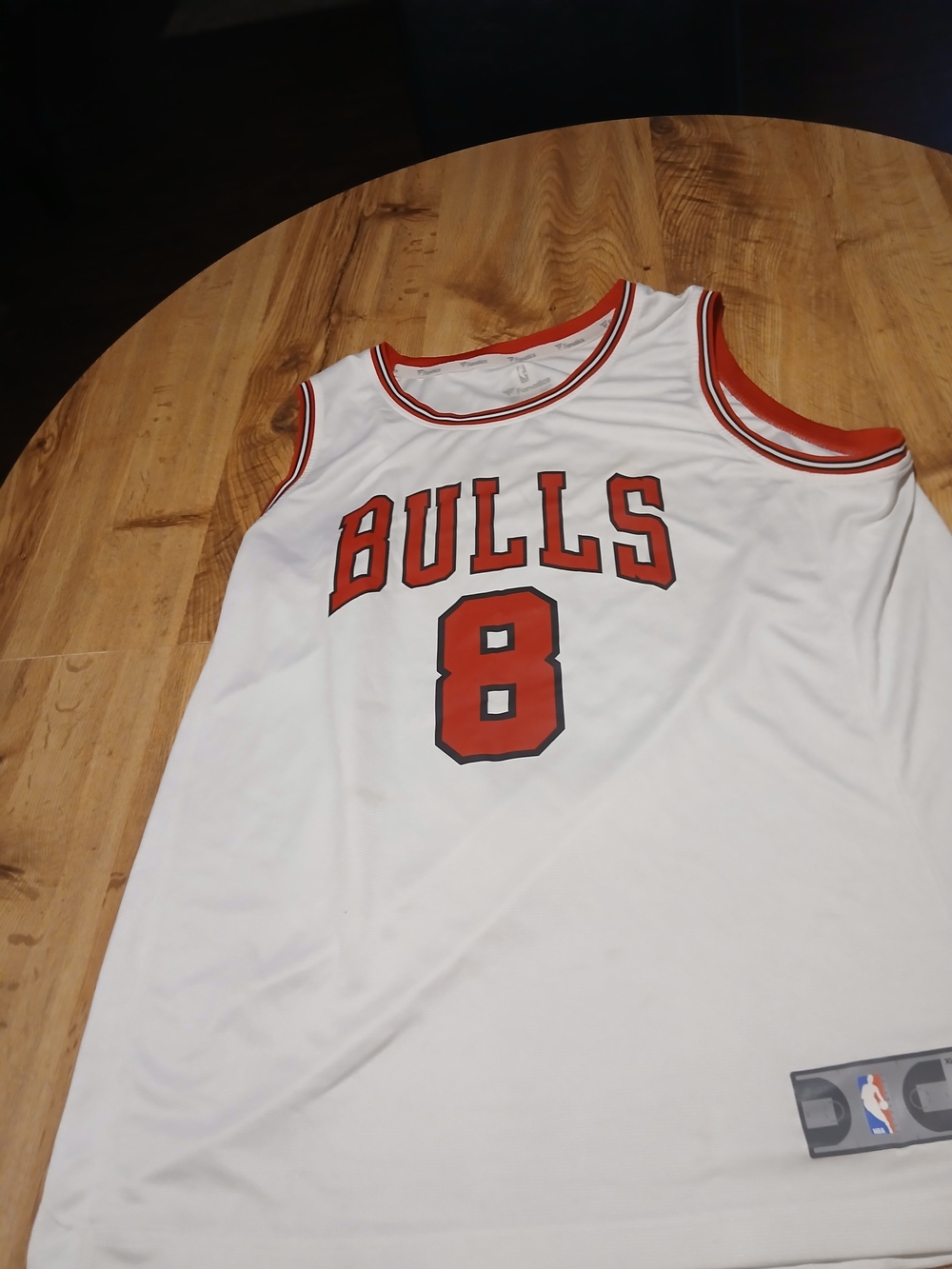 Fanatics White Chicago Bulls #8 Jersey with Red Trim